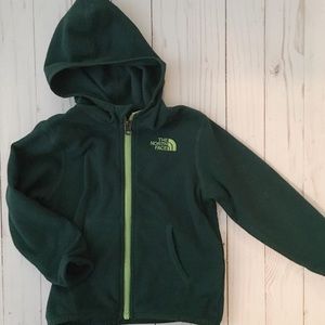 North Face green fleece jacket